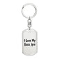 Love My Lhasa Apso - Luxury Dog Tag Keychain
