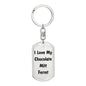 Love My Chocolate Mitt Ferret - Luxury Dog Tag Keychain