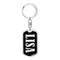 Lisa v02 - Luxury Dog Tag Keychain