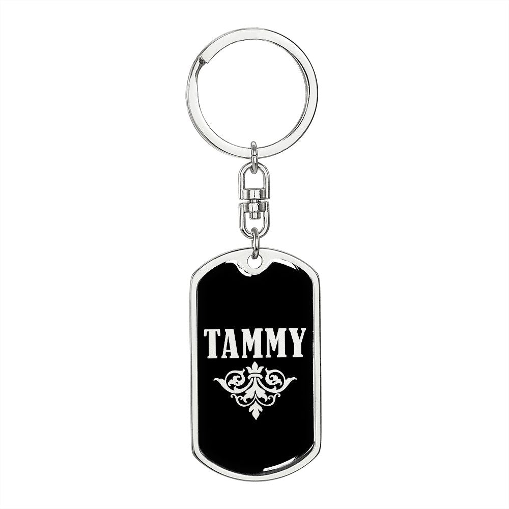 Tammy v02a - Luxury Dog Tag Keychain