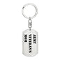 Army Veteran's Mom - Luxury Dog Tag Keychain