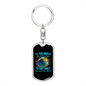 Dad, To Our Family You Are The World - Luxury Dog Tag Keychain