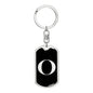 Initial O v2a - Luxury Dog Tag Keychain