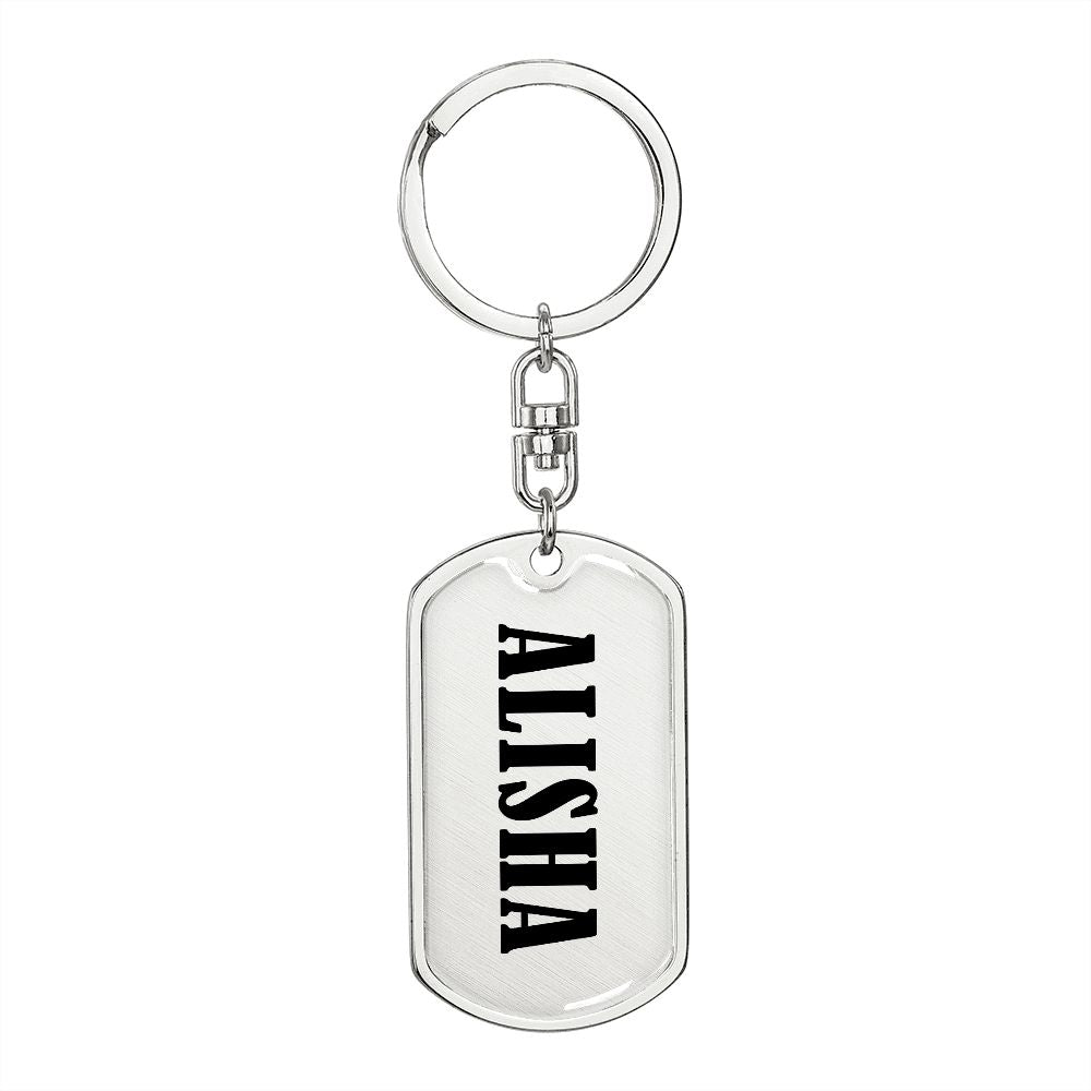 Alisha v01 - Luxury Dog Tag Keychain