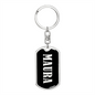 Maura v02 - Luxury Dog Tag Keychain