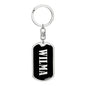 Wilma v02 - Luxury Dog Tag Keychain