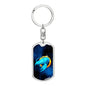 Zodiac Sign Cancer - Luxury Dog Tag Keychain