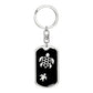 Mama Turtle With 1 Hatchling v2 - Luxury Dog Tag Keychain