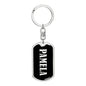 Pamela v02 - Luxury Dog Tag Keychain