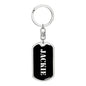 Jackie v3 - Luxury Dog Tag Keychain