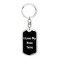Love My Neon Tetra v2 - Luxury Dog Tag Keychain