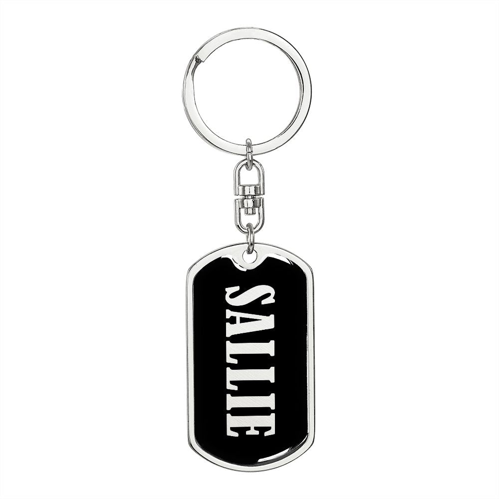 Sallie v02 - Luxury Dog Tag Keychain