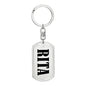 Rita v01 - Luxury Dog Tag Keychain