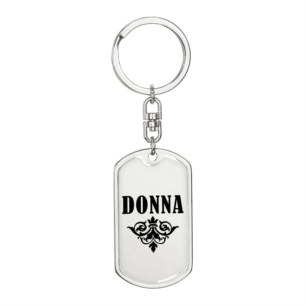 Donna v01a - Luxury Dog Tag Keychain