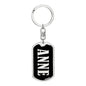 Anne v02 - Luxury Dog Tag Keychain