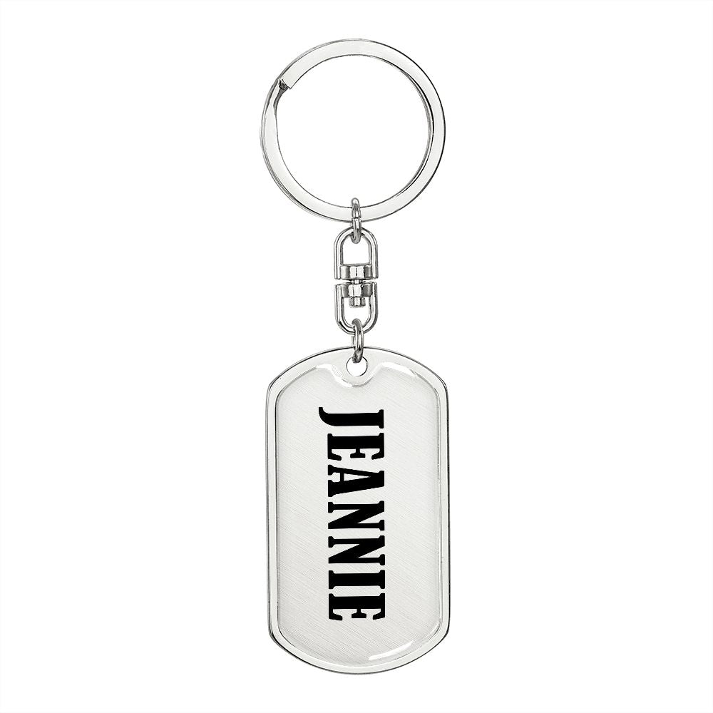 Jeannie v01 - Luxury Dog Tag Keychain