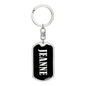 Jeanne v02 - Luxury Dog Tag Keychain