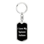 Love My Spinone Italiano v5 - Luxury Dog Tag Keychain