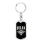 Julia v02a - Luxury Dog Tag Keychain