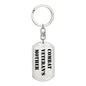 Combat Veteran's Mother - Luxury Dog Tag Keychain