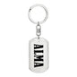 Alma v01 - Luxury Dog Tag Keychain