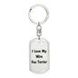 Love My Wire Fox Terrier v4 - Luxury Dog Tag Keychain