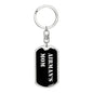 Airman's Mom v2 - Luxury Dog Tag Keychain