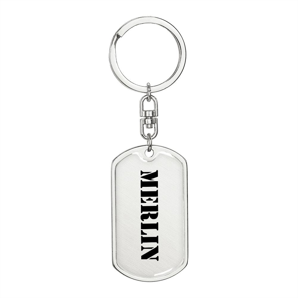 Merlin - Luxury Dog Tag Keychain
