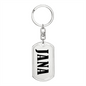Jana v01 - Luxury Dog Tag Keychain