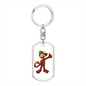 Monkey - Luxury Dog Tag Keychain