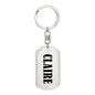 Claire v01 - Luxury Dog Tag Keychain