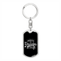 Promoted To Grandpa 2018 - Luxury Dog Tag Keychain