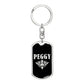 Peggy v02a - Luxury Dog Tag Keychain