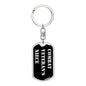 Combat Veteran's Niece v2 - Luxury Dog Tag Keychain