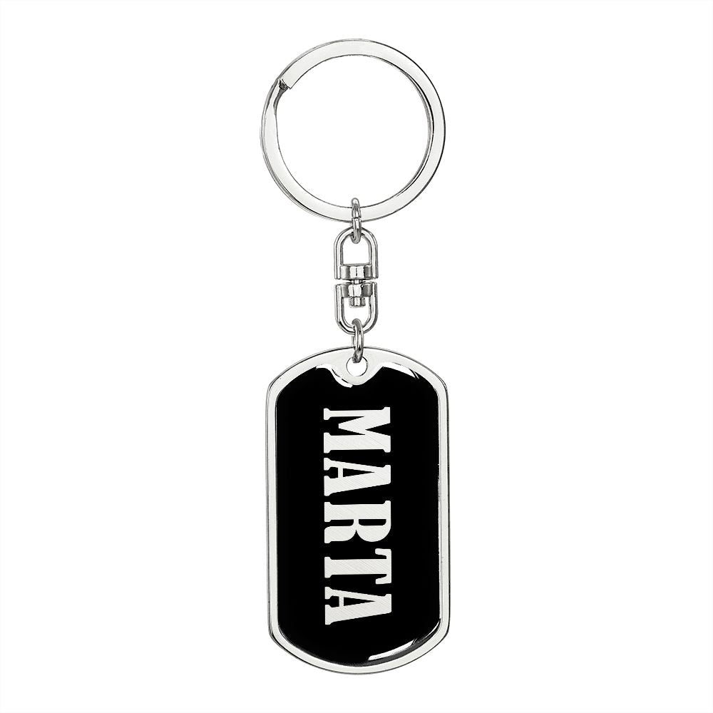 Marta v02 - Luxury Dog Tag Keychain