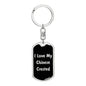 Love My Chinese Crested v5 - Luxury Dog Tag Keychain