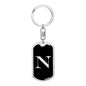 Initial N v2a - Luxury Dog Tag Keychain