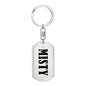 Misty v01 - Luxury Dog Tag Keychain