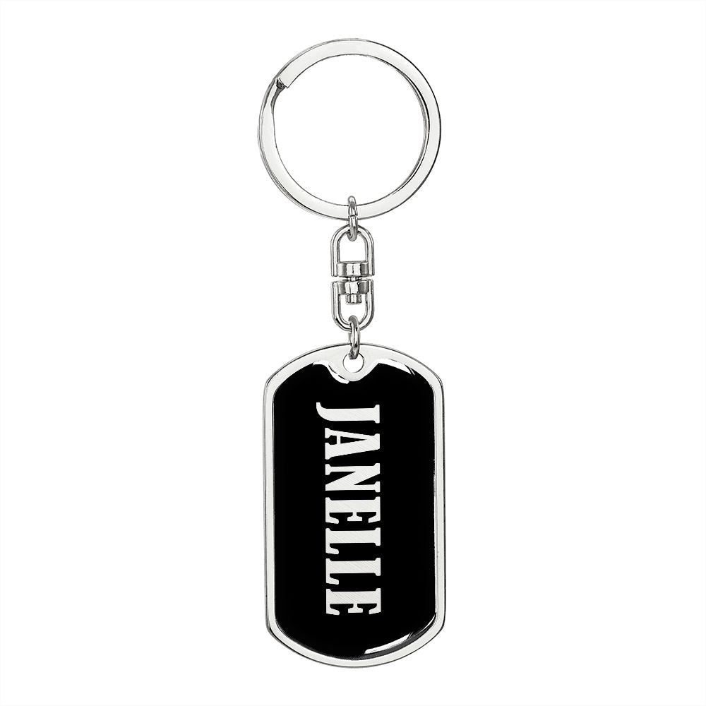 Janelle v02 - Luxury Dog Tag Keychain