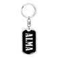 Alma v02 - Luxury Dog Tag Keychain