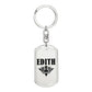 Edith v01a - Luxury Dog Tag Keychain