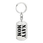 Navy Mom - Luxury Dog Tag Keychain