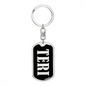 Teri v02 - Luxury Dog Tag Keychain