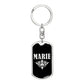 Marie v02a - Luxury Dog Tag Keychain