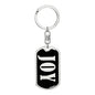 Joy v02 - Luxury Dog Tag Keychain