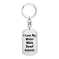 Love My Winter White Dwarf Hamster - Luxury Dog Tag Keychain