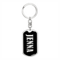 Jenna v02 - Luxury Dog Tag Keychain