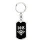 Lois v02a - Luxury Dog Tag Keychain