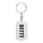 Betty v01 - Luxury Dog Tag Keychain