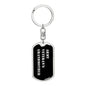 Army Veteran's Grandmother v2 - Luxury Dog Tag Keychain